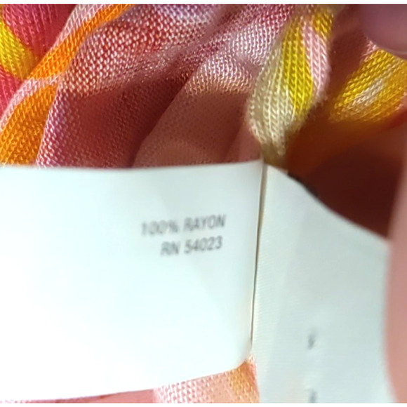 Old Navy Scarf Pink Green Rectangle 78 X 20 Spring Fun - Picture 5 of 7